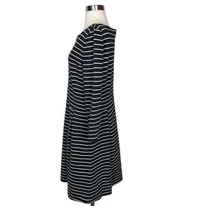 Banana Republic | Dresses | Banana Republic Striped Fit And Flare Pleated  Modest 34 Sleeve Midi Dress 6 | Poshmark